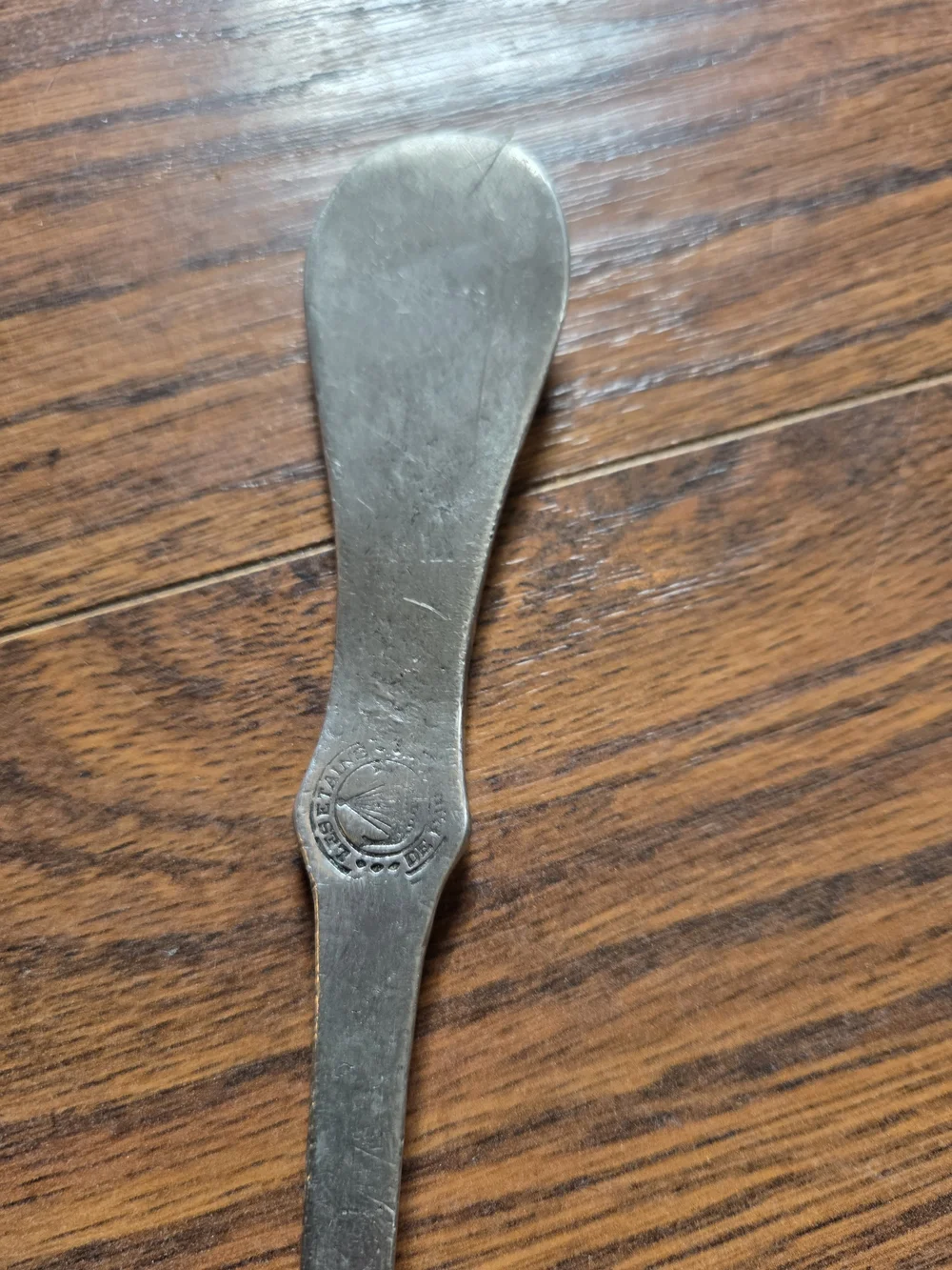 Antique Pewter Serving Ladle Marked Le Etains Paris